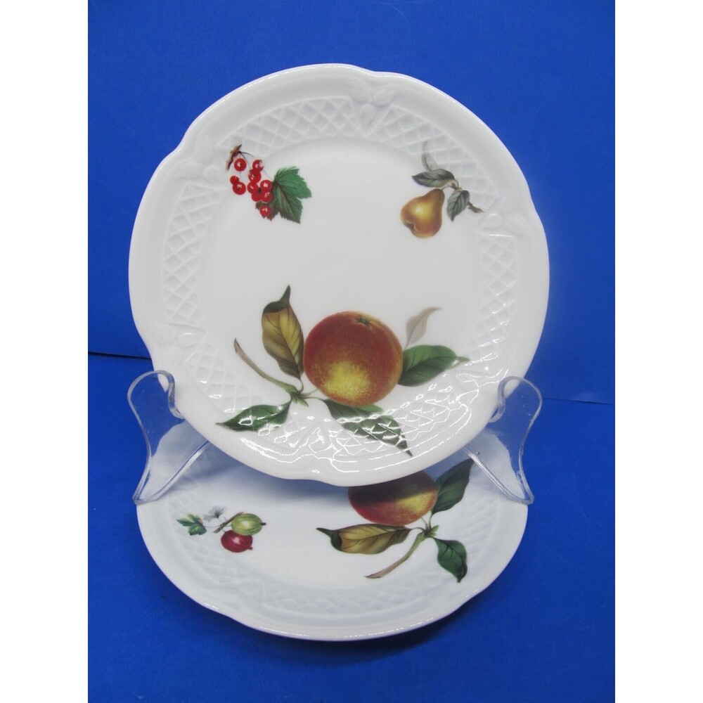 Philippe Deshoulieres Porcelaine Lourioux Oranges 5.75" Canape Plates Set Of 2
